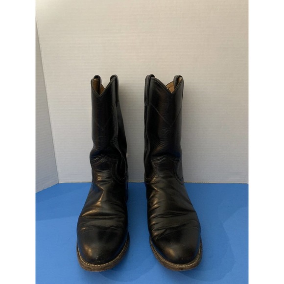 Justin Boots Shoes Justin Black Leather Womens 65c Western Cowboy